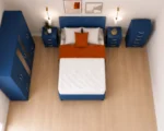 Contemporary king Bedroom Bundle – Storage Bed Frame – 6 Door Wardrobe – Chest of 5 Drawers – 2 Side Cabinets - Image 4