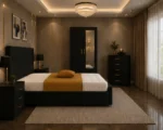 King Size Bed Furniture Set - Six Door Wardrobe With Four Drawer - Chest of Five Drawers With Two Bed Side Table - Image 5