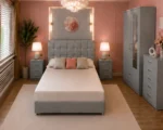 Premium Bedroom Furniture Package - King Bed - Two Door Wardrobe With Mirror - Chest of Five Drawers - Two Bedside Tables - Image 2