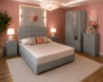 Premium Bedroom Furniture Package - King Bed - Two Door Wardrobe With Mirror - Chest of Five Drawers - Two Bedside Tables - Image 5