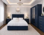 Modern Dark Blue Bedroom Furniture – Complete Matching Set - Image 4