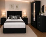 Elegant Bedroom Furniture Collection - King Bed - Two Door Mirror Wardrobe - Chest of Five Drawers - Two Bedside Tables - Image 3