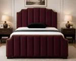 Premium Maroon Arizona King Size Bed Frame – Modern Bedroom Furniture - Image 2