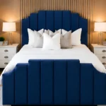 Arizona Blue Super King Velvet Bed Frame – 200 × 200 cm