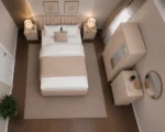 Complete Beige King Bedroom Furniture Collection - Bed, Wardrobe, Chest of Drawers  & Side Tables - Image 5