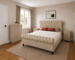 King Size Bed Furniture Set - Six Door Wardrobe With Four Drawer - Chest of Five Drawers With Two Bed Side Table - Image 2