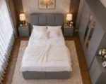 Luxury King Size Bed Set – Six Door Wardrobe with Mirror & Drawers – Five Drawer Chest – Two Bedside Tables - Image 3