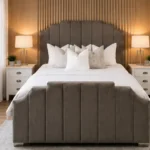 Arizona Royale Double Bed in Warm Brown - Elegant 160x200 Bed-Double Bed with Mattress