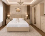 Luxury King Size Bed Set – Six Door Wardrobe with Mirror and Drawers – Five Drawer Chest – Two Bedside Tables