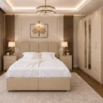 Luxury King Size Bed Set – Six Door Wardrobe with Mirror and Drawers – Five Drawer Chest – Two Bedside Tables
