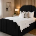 Elegant Black Arizona King Bed Frame -Luxury 5ft Bed-Bed with Mattress