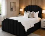 Modern Arizona Double Bed in Black – 160x200 cm-Bed with Mattress - Image 2