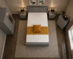 Complete Bedroom Furniture Collection - King Size Bed - Two Door Mirror Wardrobe With Drawer - Five Drawer Chest - Two Bedside Tables - Image 4