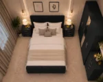 Complete Luxury Bedroom Furniture Set – King Size Bed with Five Door Wardrobe, One Full Length Mirror, Four Bottom Drawers & Chest of Five Drawers - Image 3