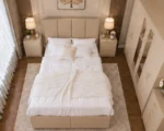 Luxury King Size Bed Set – Six Door Wardrobe with Mirror and Drawers – Five Drawer Chest – Two Bedside Tables - Image 3