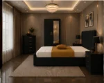 Premium Home Bedroom Set - King Bed - Two Door Wardrobe With Mirror - Five Drawer Chest - Two Bedside Tables - Image 2