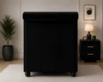 Modern Black Sleigh Bed 3ft – Elegant Upholstered Single Bed - Image 4
