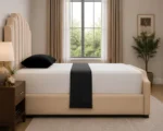 Arizona Luxe Warm Beige Double Bed -Contemporary Bedroom Furniture-Double Bed(160*200cm) - Image 3