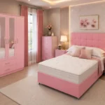 Luxury King Bedroom Set with Three Door Wardrobe With Four Drawer - Chest of Five Drawers With Two Bed Side Table