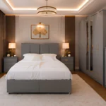 Luxury King Size Bed Set – Six Door Wardrobe with Mirror & Drawers – Five Drawer Chest – Two Bedside Tables