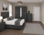 Complete Luxury Furniture Suite – King Size Bed with 5 Door Wardrobe, Five Drawer Chest & Two Matching Bed Side Tables - Image 5