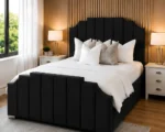 Modern Arizona Double Bed in Black – 160x200 cm-Bed with Mattress - Image 4