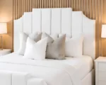 White Arizona Prestige Double Bed - Modern Upholstered Bed Frame-Double Bed(160*200cm)with Mattress - Image 3