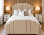 Arizona Luxe Warm Beige Double Bed -Contemporary Bedroom Furniture-Double Bed(160*200cm)