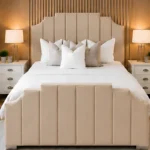 Arizona Warm Beige Super King Velvet Bed Frame – 200 × 200 cm-Super King with Mattress