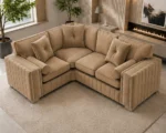 Luxury Oak 4 Seater Sofa – Elegant Deep Seating Lounge Furniture