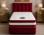 Red Single Divan Bed with Mattress & Drawers – 3ft (90 × 190 cm)