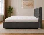 Slate Grey Oxford Super King Bed – Sophisticated 6ft Frame with Plush Upholstery & Mattress - Image 3