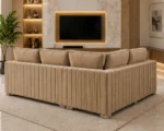 Luxury Oak 4 Seater Sofa – Elegant Deep Seating Lounge Furniture - Image 3