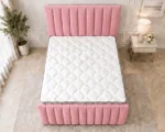 Rose Pink 6ft Super King Bed – Luxury Upholstered Headboard with Mattress - Image 3