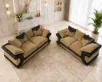 Oak Sofa Set 3+2   – Elegant Modern Living Room Furniture with Premium Leather Touch Finish - Image 2