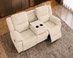 Luxury Cream Recliner 3 Seater Sofa - Comfortable Modern Lounge Furniture - Image 2