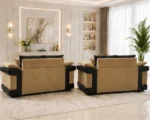 Oak Sofa Set 3+2   – Elegant Modern Living Room Furniture with Premium Leather Touch Finish - Image 4