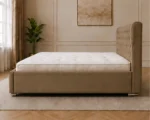 Rich Coffee Brown Super King Oxford Bed – Elegant 200 × 200 cm Padded Design - Image 4