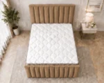 Rustic Wooden Super King Bed – Stylish 6ft Frame with Comfortable Mattress - Image 3