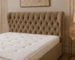 Hazelnut Brown Oxford Bed – Sophisticated 4ft 6in Double Bed with Plush Upholstery - Image 4