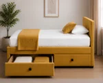 Golden Single Divan Bed with Mattress & Drawers – 3ft 90×190cm - Image 4