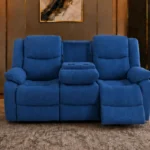 Roma Recliner 3 Seater Sofa Blue - Stylish & Comfortable Reclining Sofa