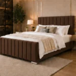Chocolate Brown 6ft Bed – Modern Super King Upholstered Design