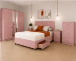 Elegant Pink Bedroom Furniture Set – King Size Bed & Storage - Image 5