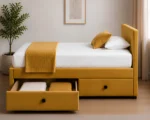 Golden Single Divan Bed with Mattress & Drawers – 3ft 90×190cm - Image 5