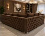 Premium 5 Seater Walnut Sofa – Stylish Contemporary Lounge Suite - Image 3