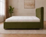 Teal Green Luxury Double Oxford Bed – Contemporary Upholstered Frame with Mattress Included - Image 4