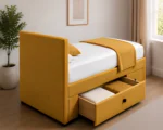 Golden Single Divan Bed with Mattress & Drawers – 3ft 90×190cm - Image 7