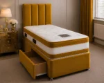 Rust Yellow 3ft Divan Bed – Stylish Storage Drawers & Mattress - Image 2