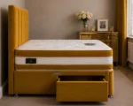 Rust Yellow 3ft Divan Bed – Stylish Storage Drawers & Mattress - Image 3